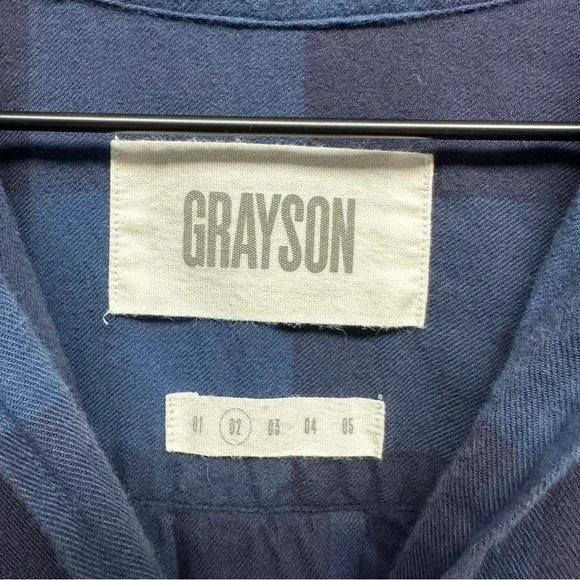 Grayson Frank & Eileen Hero Midi Dress Blue Flannel Check Plaid Size 2 (small) - Picture 6 of 14